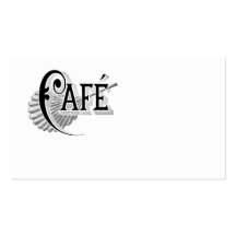 Cartes de visite français antiques de logo de café modèle de carte de visite