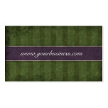 Cartes de visite grunges verts et pourpres de rayu cartes de visite personnelles