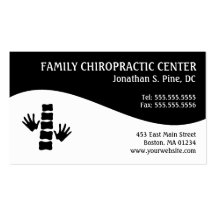 Cartes de visite modernes de chiropractie de famil carte de visite