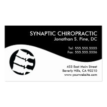 Cartes de visite modernes de chiropractie de remou carte de visite