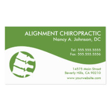 Cartes de visite modernes de chiropractie de remou cartes de visite professionnelles