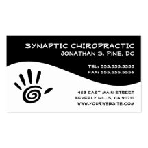 Cartes de visite modernes de chiropractie de remou modèle de carte de visite