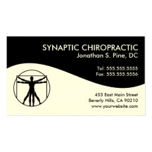 Cartes de visite modernes de chiropractie de remou modèle de carte de visite
