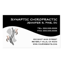 Cartes de visite modernes de chiropractie de remou carte de visite