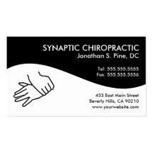 Cartes de visite modernes de chiropractie de remou cartes de visite professionnelles
