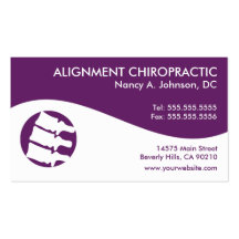 Cartes de visite modernes de chiropractie de remou carte de visite