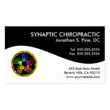 Cartes de visite modernes de chiropractie de remou modèles de cartes de visite