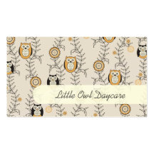 Cartes de visite modernes de garde de hiboux cartes de visite professionnelles