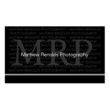 Cartes de visite modernes de monogramme carte de visite