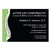 Cartes de visite potelés de chiropractie carte de visite