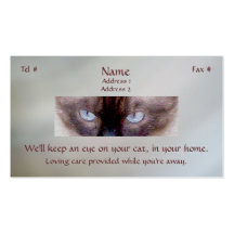 Cartes de visite siamois de yeux modèles de cartes de visite