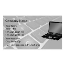 Cartes de visite simples d'ordinateurs carte de visite