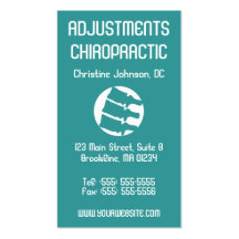 Cartes de visite verticaux de chiropractie d'art d carte de visite