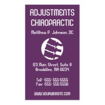 Cartes de visite verticaux de chiropractie d'art d carte de visite