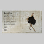 Cartes de visite vintages blancs d'autruche cartes professionnelles