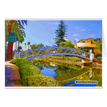 Cartes de voeux "de pont en canaux de Venise"