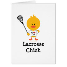 Cartes de voeux de poussin de lacrosse