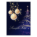 Cartes de voeux de vacances, arbre de Noël+Ornemen
