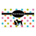 Cartes d'entreprise de services d'animal familier cartes de visite personnelles