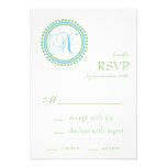 Cartes du cercle RSVP de point de monogramme de N  invitations