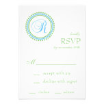 Cartes du cercle RSVP de point de monogramme de R  invitations
