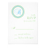 Cartes du cercle RSVP de point de monogramme de R  invitations