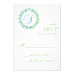 Cartes du cercle RSVP de point de monogramme de S  invitations