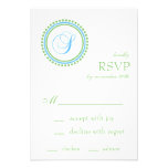 Cartes du cercle RSVP de point de monogramme de S  invitations