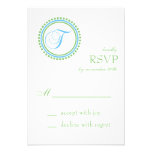 Cartes du cercle RSVP de point de monogramme de T  invitations