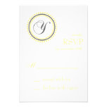 Cartes du cercle RSVP de point de monogramme de Y  invitations