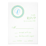 Cartes du cercle RSVP de point de monogramme d'O ( invitations