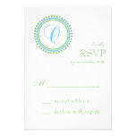 Cartes du cercle RSVP de point de monogramme d'O ( invitations