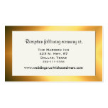 Cartes élégantes de clôture de mariage cartes de visite personnelles