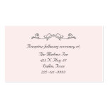 Cartes élégantes de clôture de mariage cartes de visite personnelles
