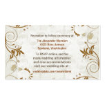 Cartes élégantes de clôture de mariage de automne modèles de cartes de visite