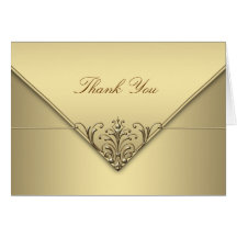 Cartes élégantes de Merci d'or