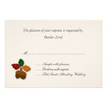 Cartes élégantes de réponse de mariage de automne invitations