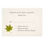 Cartes élégantes de réponse de mariage de automne invitation personnalisée