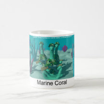 Cartes et cadeaux drôles de corail marins de tee -