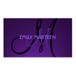Cartes faites sur commande pourpres foncées simple cartes de visite personnelles