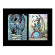 Cartes féeriques du dragon ACEO par l'aquarium pop Cartes Postales