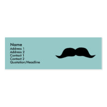 Cartes instantanées de profil de moustache cartes de visite professionnelles