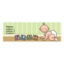 Cartes maigres de profil de bébé heures de récréat modèle de carte de visite