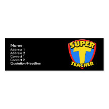 Cartes maigres de profil de professeur superbe modèles de cartes de visite