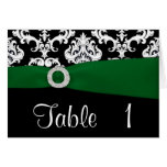 Cartes noires et vertes de nombre de Tableau de ma