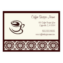Cartes perforées de magasin de café cartes de visite professionnelles