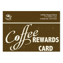 Cartes perforées de magasin de café modèles de cartes de visite