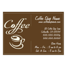 Cartes perforées de magasin de café modèle de carte de visite