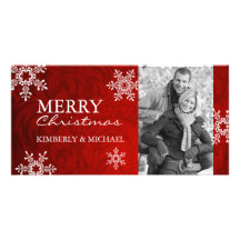 Cartes photos chics de Noël Carte Avec Photo