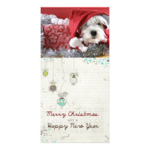 cartes photos d'animal familier de Noël de salutat Cartes Avec Photo
